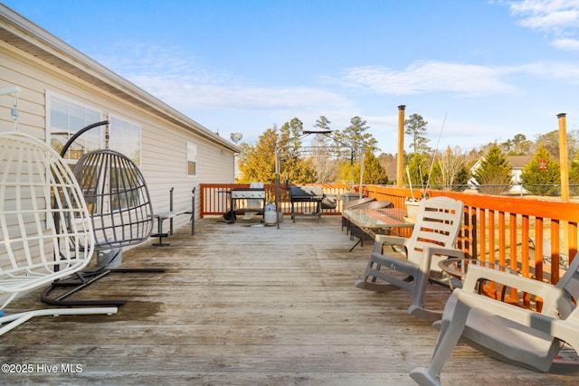 view of wooden terrace