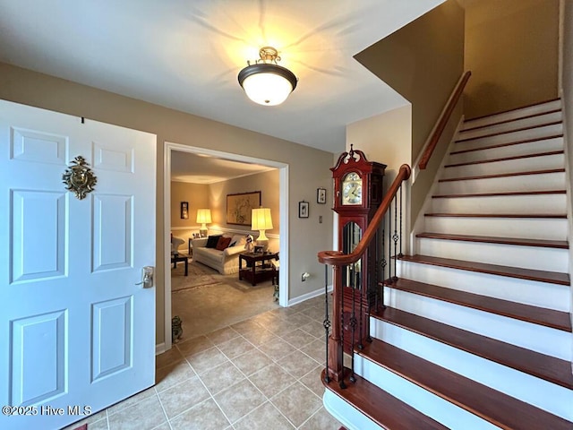 view of tiled entrance foyer