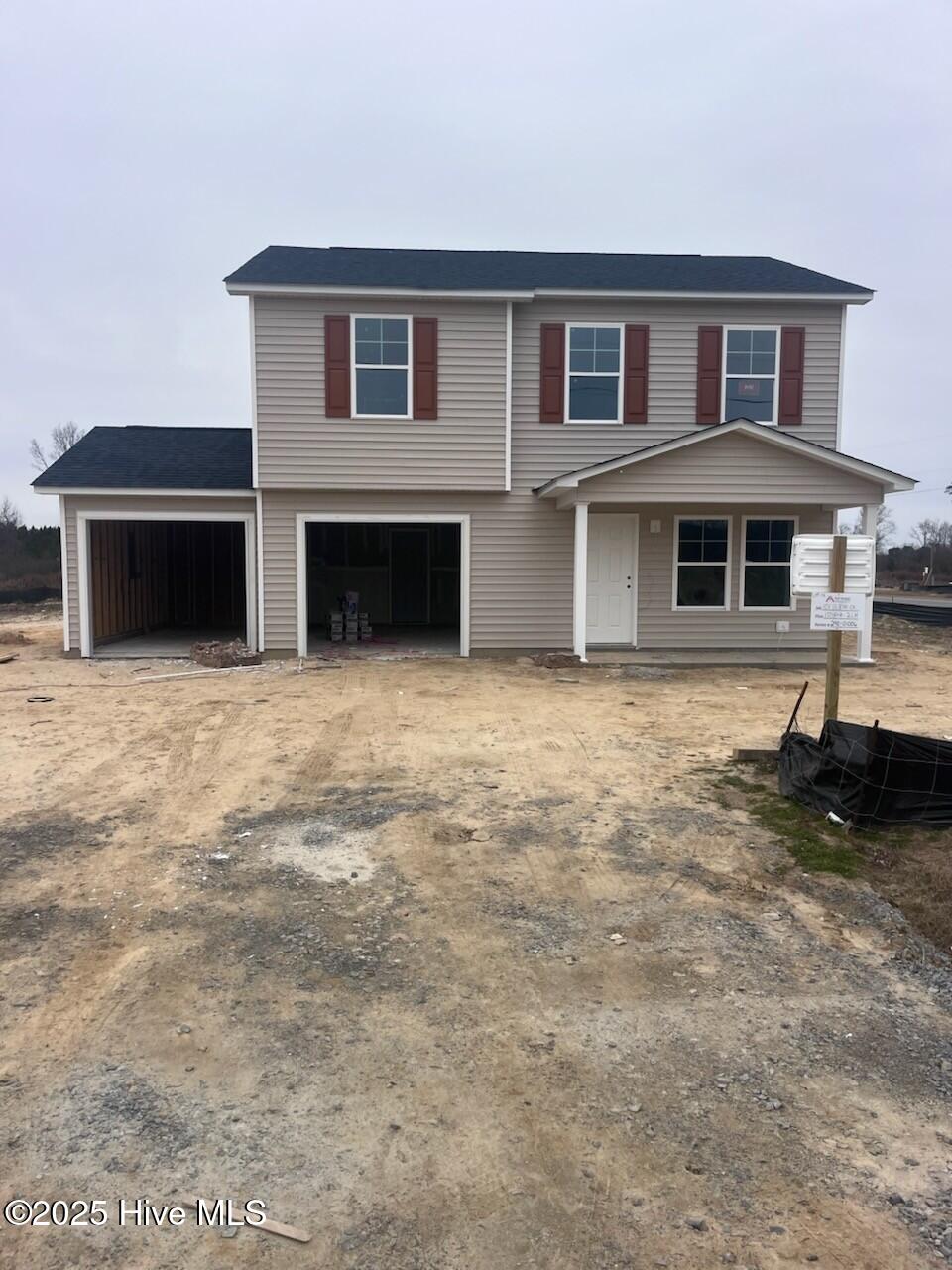 view of front of property with a porch