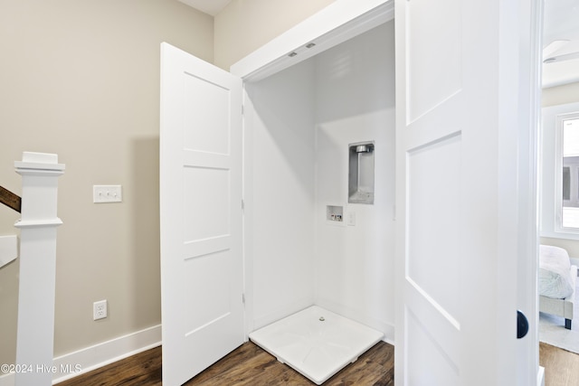 bathroom featuring hardwood / wood-style floors