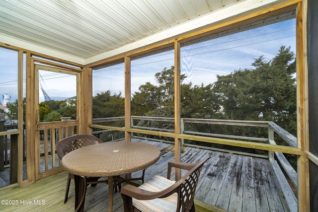 view of sunroom