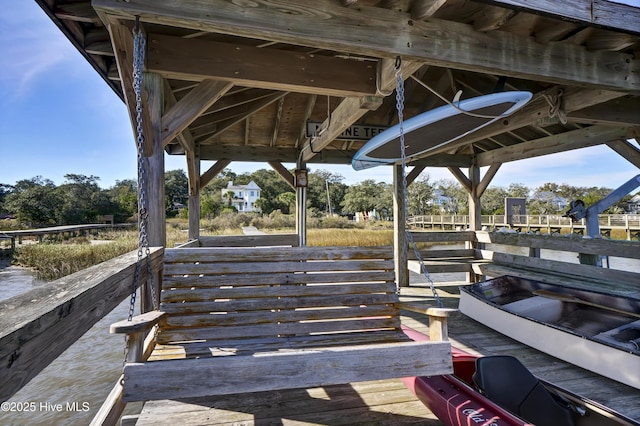 view of dock