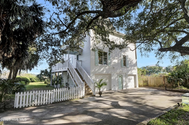 view of front of home featuring a garage