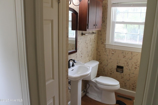 bathroom with sink and toilet