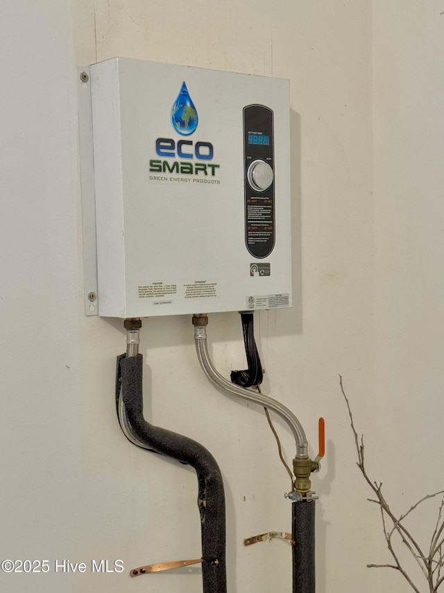 room details with tankless water heater