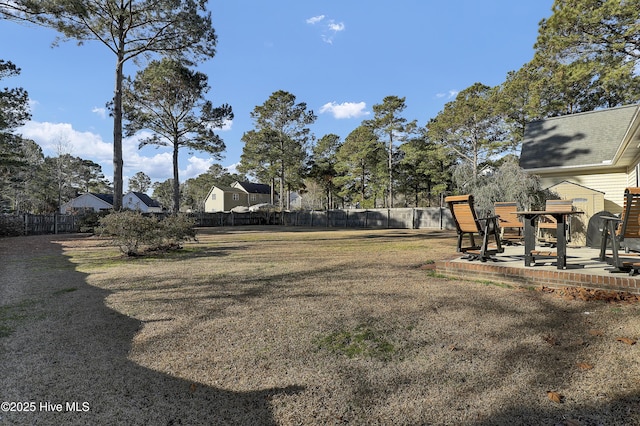 view of yard with a patio