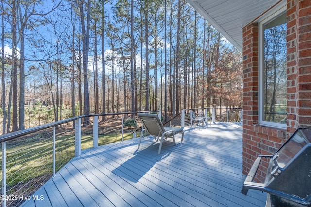 view of wooden deck