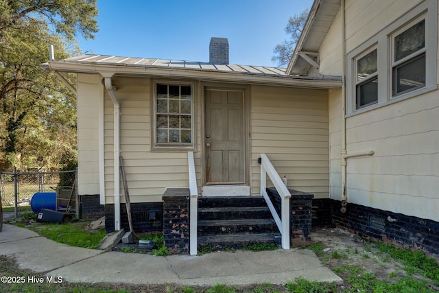 view of doorway to property