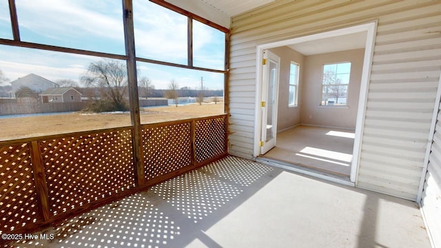 view of sunroom / solarium