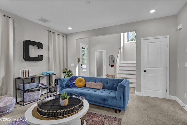 view of carpeted living room