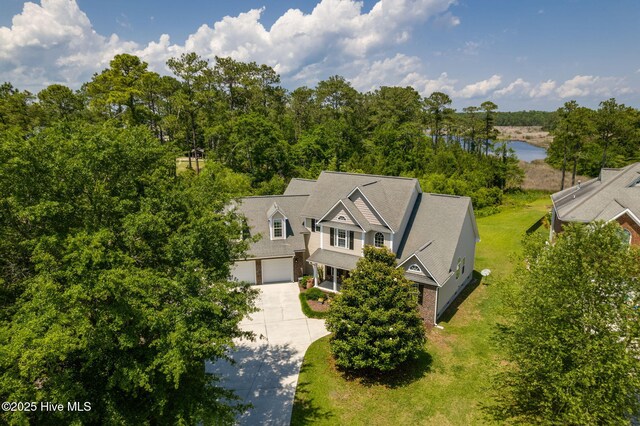 232 E Ivybridge Dr, Hubert, NC 28539 - aerial view of property and surrounding area with a large body of water