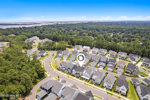 3836 Mason Port Dr, Wilmington, NC 28409 - aerial view of residential area with a nearby body of water and a forest