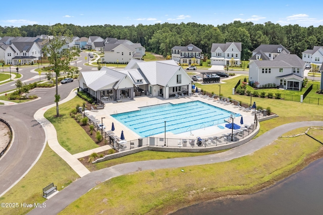 3836 Mason Port Dr, Wilmington, NC 28409 - aerial view of residential area featuring a pool area