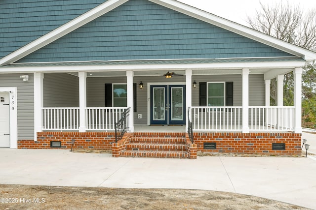 view of front of property with a porch