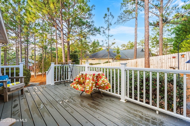 view of wooden deck