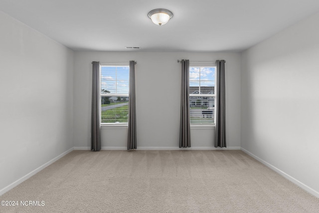 carpeted spare room with a healthy amount of sunlight