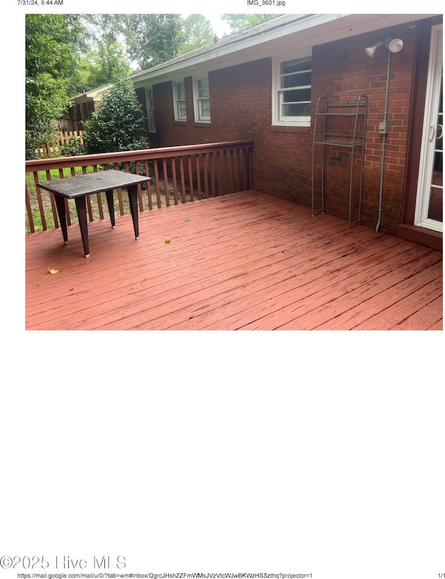 view of wooden terrace