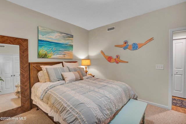 view of carpeted bedroom