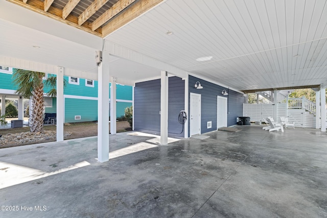 view of patio / terrace with a carport