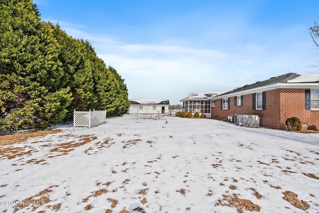 view of snowy yard