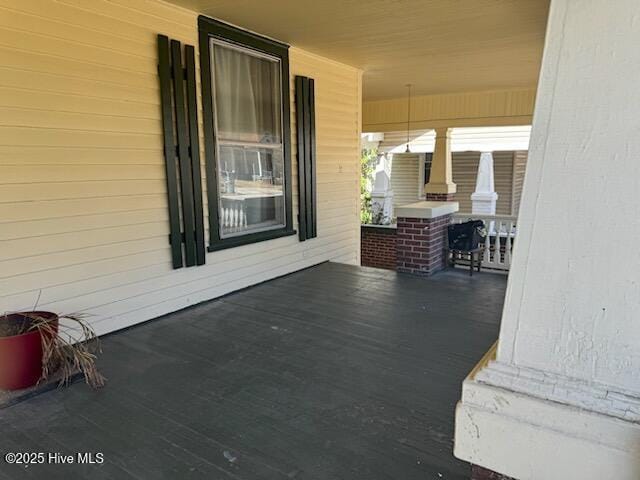 view of patio with a porch