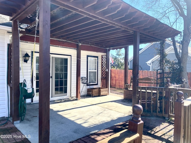 view of patio / terrace with a pergola