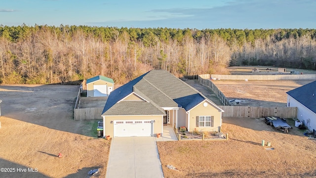 birds eye view of property