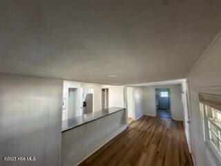 corridor with hardwood / wood-style floors