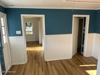 interior space with hardwood / wood-style floors