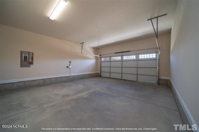 garage featuring electric panel