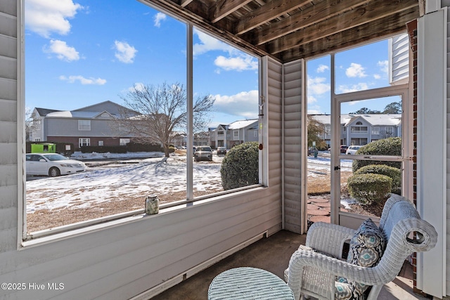 sunroom / solarium with plenty of natural light