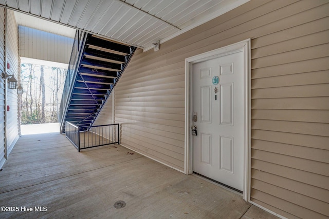 view of doorway to property