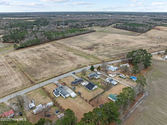 drone / aerial view with a rural view