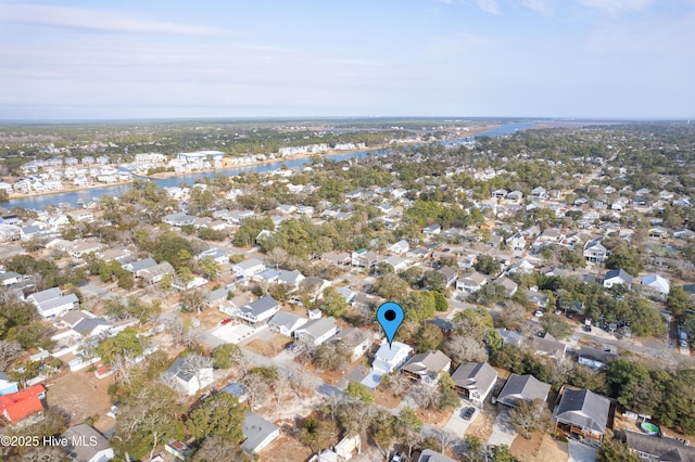 110 NE 29th St, Oak Island, NC 28465 - view of property location with a large body of water and nearby suburban area