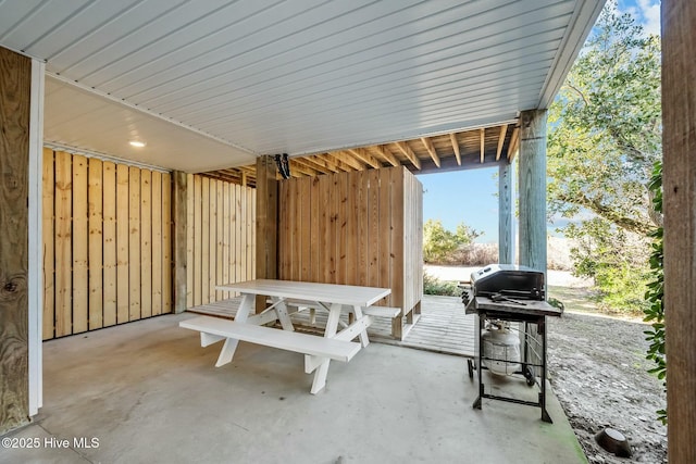 view of patio featuring grilling area