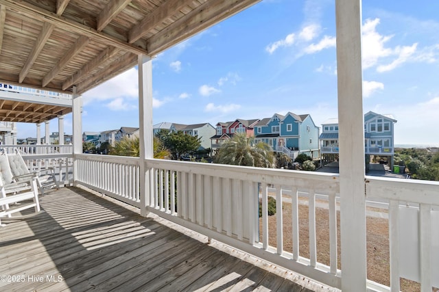 deck featuring a residential view