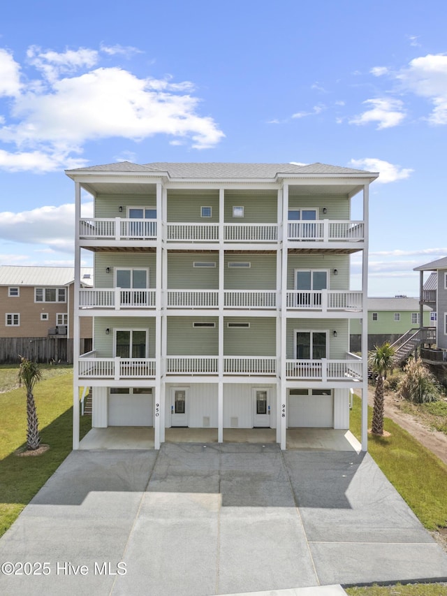 view of building exterior with a garage