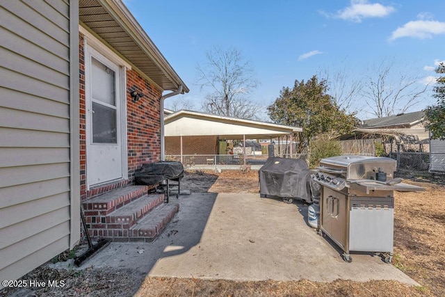 view of patio / terrace featuring area for grilling