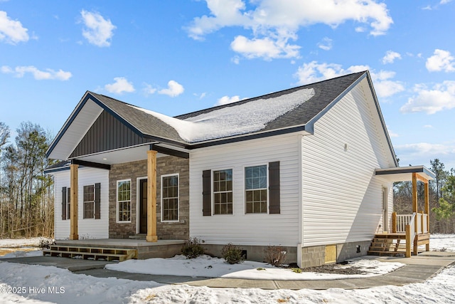 exterior space featuring covered porch