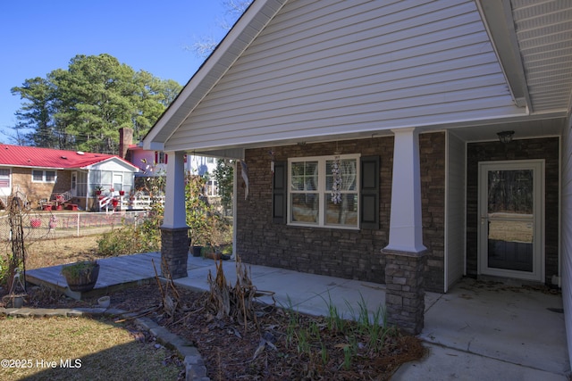 exterior space featuring a porch