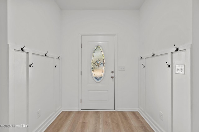 mudroom featuring light hardwood / wood-style floors