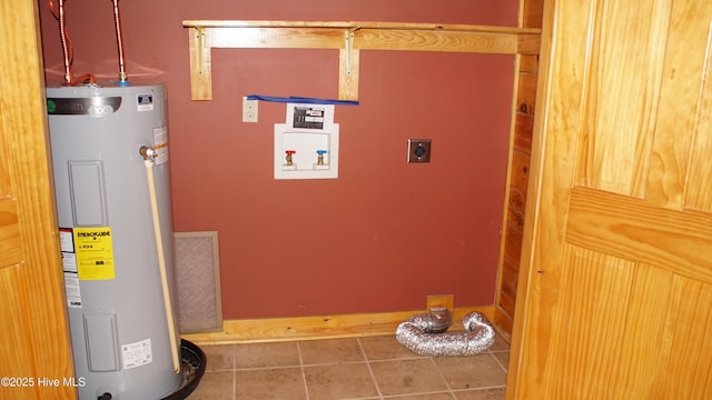 utility room with water heater