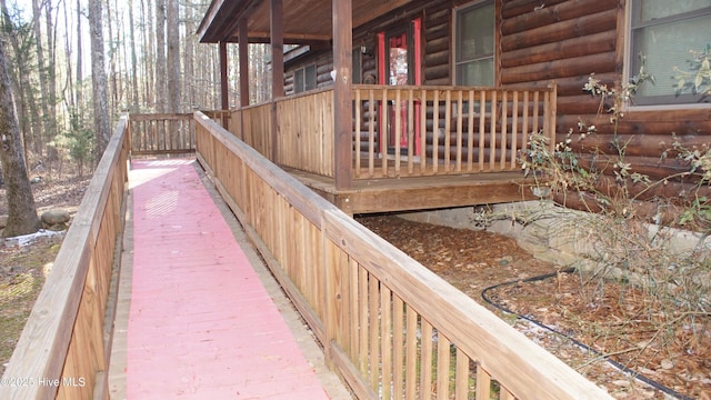 view of wooden terrace