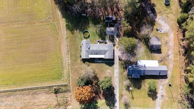 drone / aerial view featuring a rural view