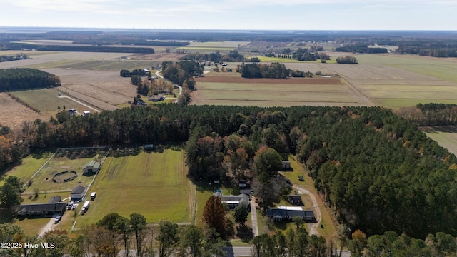 drone / aerial view with a rural view