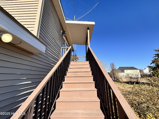 view of stairway