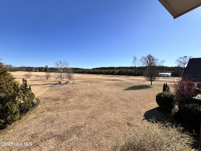 view of yard featuring a rural view