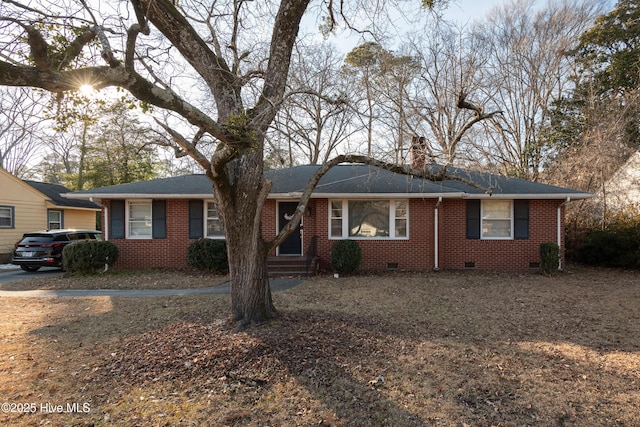 view of single story home