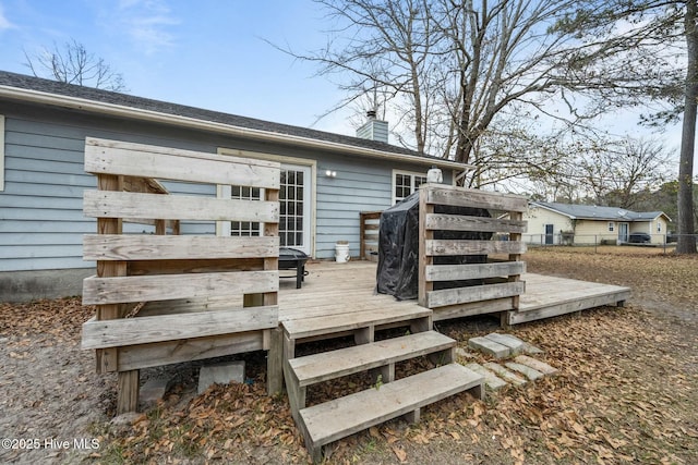 view of wooden deck