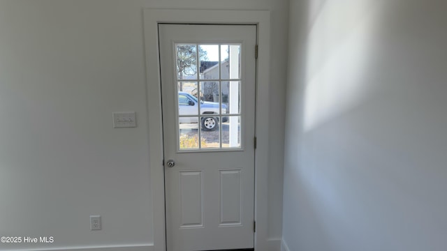 view of doorway to outside